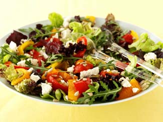 Roasted Red Pepper and Goats Cheese Salad